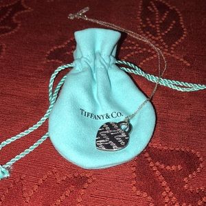 Authentic Tiffany & Co I Love You Pendant Necklace